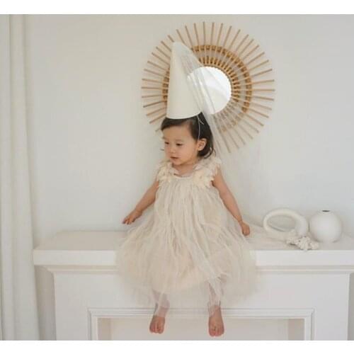 2020 summer new childrens yarn dress baby farts baby crawl suit baby girl dress newborn clothes