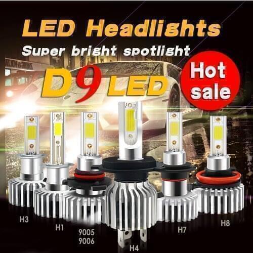Top Quality Canbus Error Free Turbo Led H1 H3 H4 H7 H8 H9 H10 H11 9005 9006 9012 Car Fog Driving DRL Light Lamp Bulb With Fan