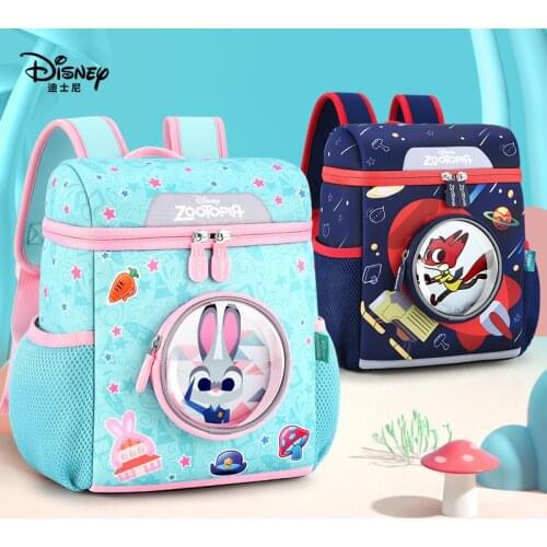 Authentic Disney Kindergarten School Bag for Children 1-5 Years Old Cute Bunny Judy Girl Boy Baby Light Kids Backpack