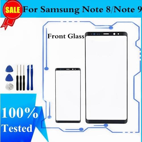 1PCS Front Touch Glass For Samsung Galaxy Note 8 Front Outer Glass Lens For Samsung Note 9 Glass Replacement Repair Parts