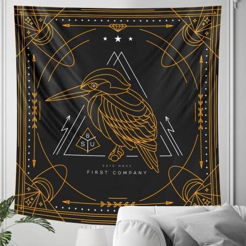 Psychedelic scene animal home art decorative tapestry witchcraft tapestry Hippie Bohemian decorative Mandala large bed sheet