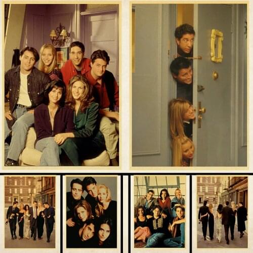 TV Show Friends American Drama Movie Vintage Poster Room Decor Painting Cafe Hotel Wallpaper Decoration Poster