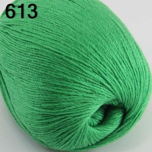 High quality 100% pure cashmere luxury warm and soft hand-knitting yarn Green 233-613