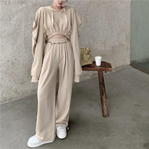 Autumn Winter Tracksuit Women Two Piece Set Hooded Long Sleeve Sweatshirt Top And Pants Leisure Sports Suit Casual Outfits