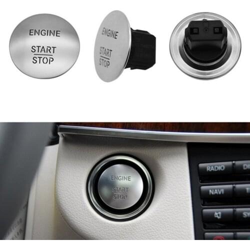 1x Car Engine Start Stop Push Button Switch Keyless For Mercedes For Benz W164 W205 W212 W213 W164 W221 X204 Silver / Red