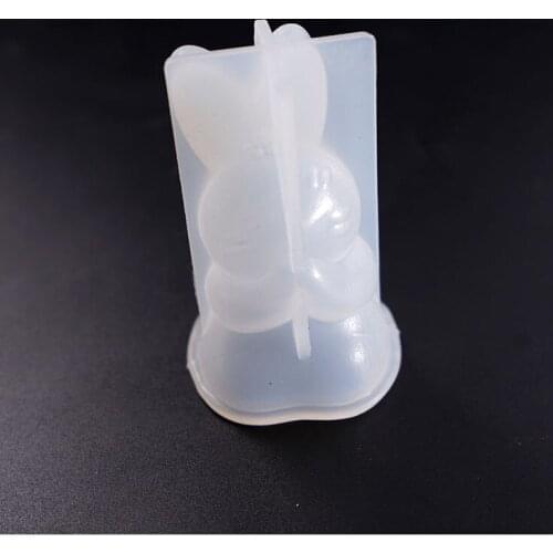 1pcs Translucent Animals Rabbits Silicone Mold DIY Jewelry Making Tool Moulds UV Epoxy Resin Decorative Craft