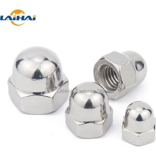1000pcs M5 and 1000pcs M6 304 A2-70 Stainless Steel Hex Hexagon Short Low Thin Cap Acorn Nut Cover Blind Nut DIN917