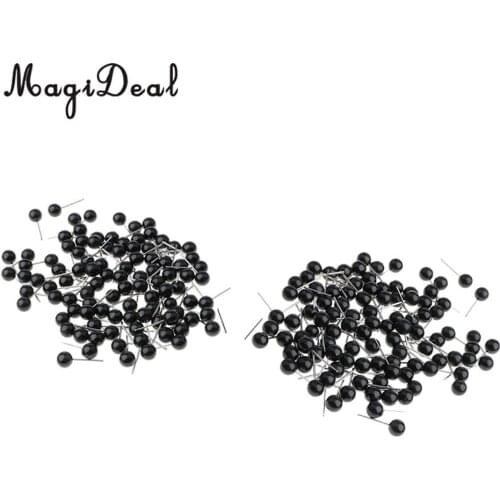 200 Pieces Black Glass Eyes Kits For Needle Felting Bear Dolls Making Crafting Toy - 5 6mm