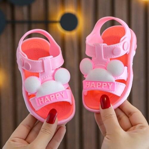 2021 New Summer Baby Sandals Boys Cute Soft Bottom Comfortable 1-3 Years Old Girls Non-slip Toddler Shoes