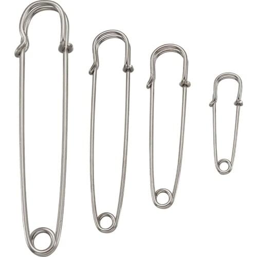 40Pcs 1.57" 2.5" 3.15" 3.97" Iron Safety Brooch Pins Base Connectors for Jewelry Accessories DIY Making