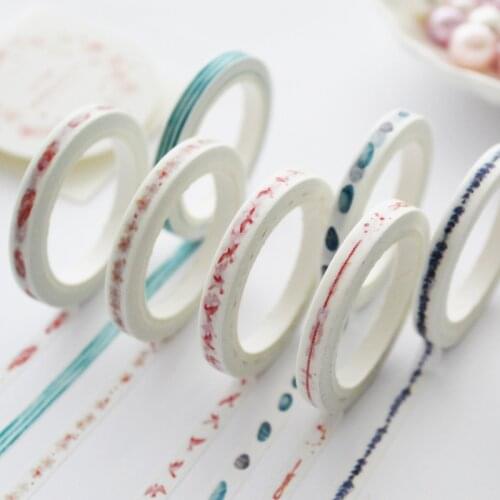 5mm*7m Fine Washi Tape Creative Cloud Rope Knot Diary DIY Sticker Scrapbooking Masking Tape Cute School Supplies Journal