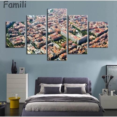 5Pieces UnFramed HD Printed Spain Architecture Picture Wall Art Canvas Print Decor Poster Canvas Modern Oil Painting,art print