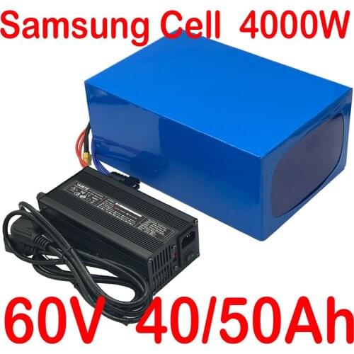 60V E-bike Battery 60V 4000W 3000W 2000W Lithium Battery Pack 60V 50Ah 40Ah 35Ah 30Ah 25Ah 20Ah Electric Bike Scooter Battery