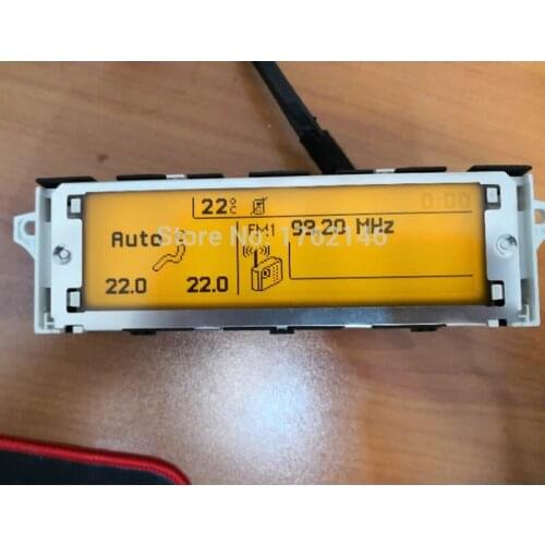 Car Yellow screen support USB & Bluetooth dual-zone air Display monitor for Peugeot 307 407 408 citroen C4