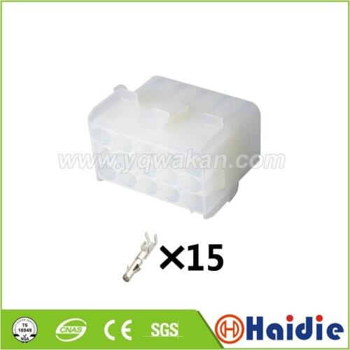 Free shipping 2sets tyco 15pin auto electric plastic housing plug wire female socket connector 1-480711-0