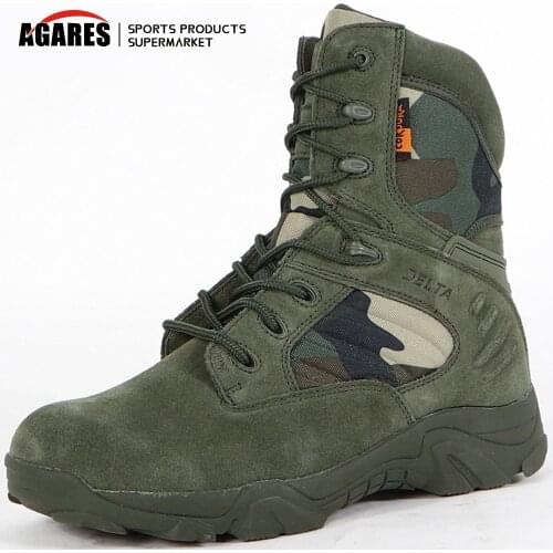 Men Winter Outdoor Camping Climbing Travel Military Hiking Special Forces Delta Combat Boots Assault Tactical Slip Desert Shoes