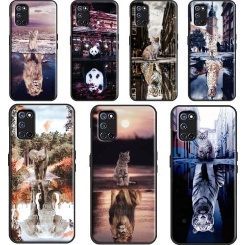 Baby Lion Cat Dog Tiger Phone Case For OPPO Find X2 X3 Pro A1K A15 A3S A5S A52 A72 A83 A91 A93 A31 A53 A5 A9 2020