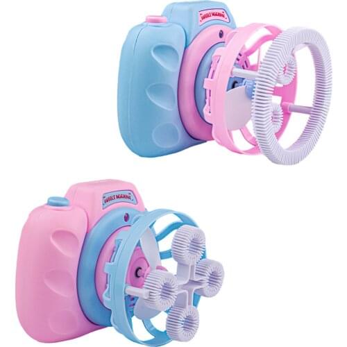 Camera Bubble Blowing Toys For Kids Fully-Automatic Soap Bubble Machine Electric Music Light Summer Outdoor Children Toys