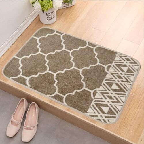 Geometrical Print Living Room Area Rugs Modern Bathroom Carpet Anti-Slip Carpets Modern Rug