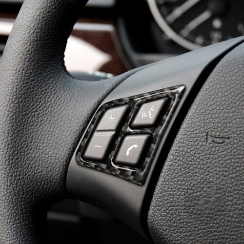 Wheel Button Frame Trim Unique Parts Portable Car Carbon Fiber Steering Decoration Ornaments for BMW E92 M3 07-13