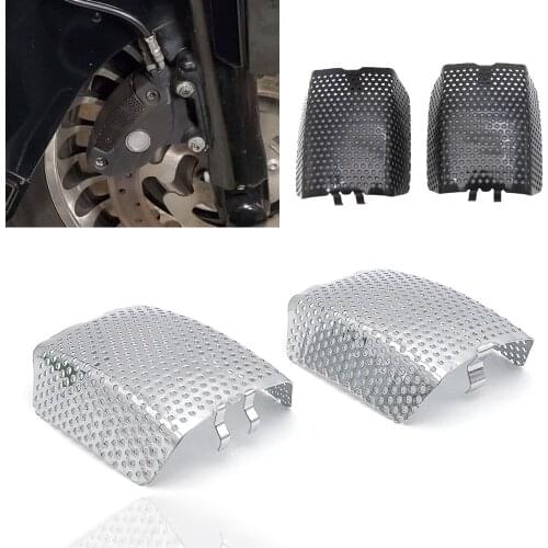 Motorcycle Front Brake Caliper Cover For Harley Touring 2008-2019 V-Rod 2006-2019 Black Protection Guard Cap Stainless Steel US