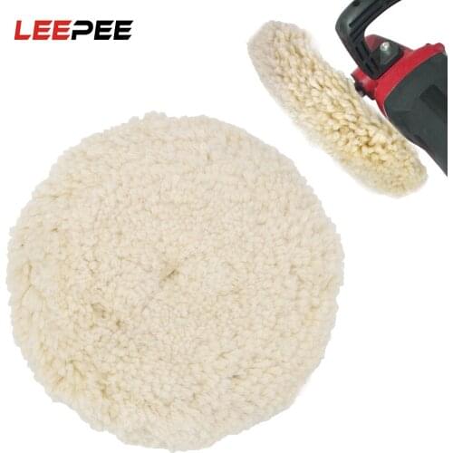 LEEPEE Car Detailing Buffer Polishing Pad 6 Inch Car Polisher Wool Buffing Pad Car Maintenance Car Cleaning Tools