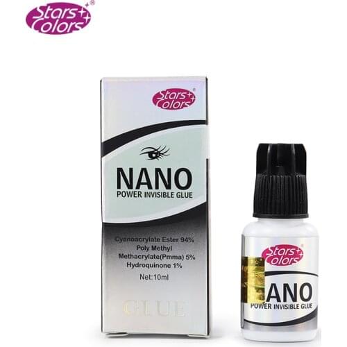 Top Selling Nano Power Invisible Eyelash Glue Low Odor No Toxic Low Stimulate Dilute softness flexibility Glue For Eyelashes