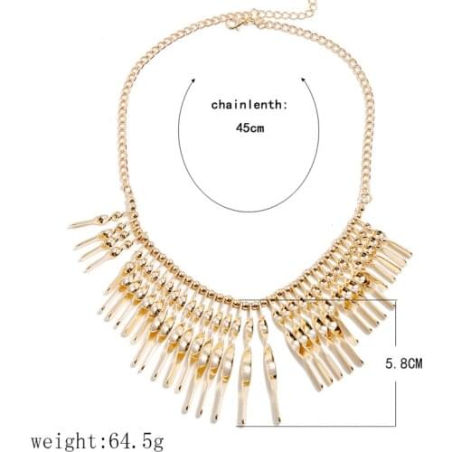 LZHLQ Bohemian Necklace For Women Boho Jewelry Metal Necklace