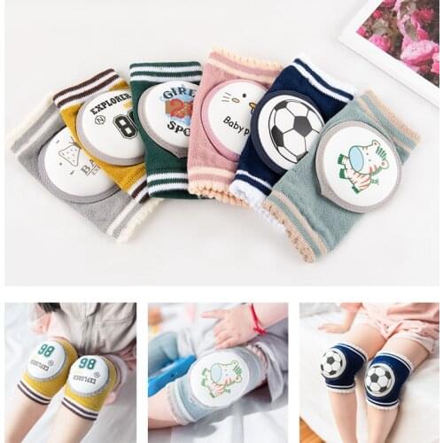 Cute Baby Knee Pads Baby Leg Warmers Safety Cotton Flexible Crawling Protector Kids Kneecaps Short Kneepad Sports Brace