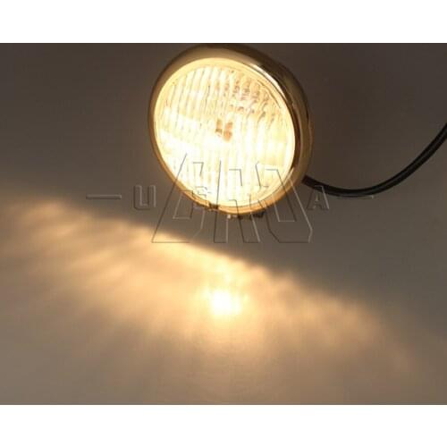 Motorcycle 5"Front Head Lamp 12V Vintage Headlight For Harley Sportser Road King Cafe Racer Bobber Chopper