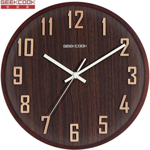 Modern Design Wall Clock Silent Vintage Kitchen Living Wooden Wall Clock Designs 3d Clock Wall Stickers Home Decor Original