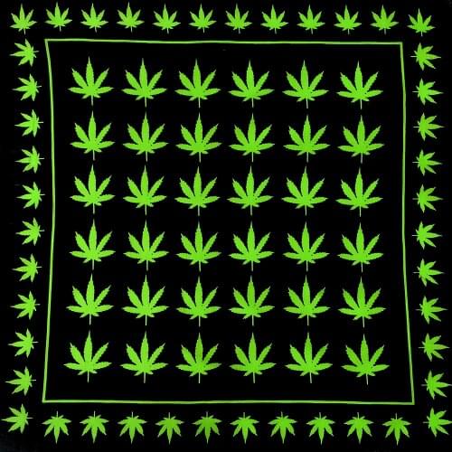 2018 New Fashion Punk Green Leaf Bandanas For Womens Mens