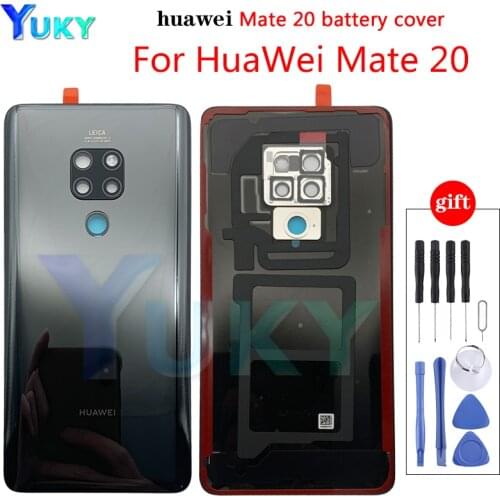 New ForcNew For Huawei mate20 Mate 20 X Ba Battery Glass Back Cover Case for Huawei Mate 20 X Battery Housing Cover mate 20 door