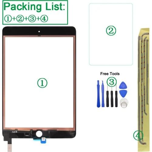 1Pcs For iPad Mini 4 Mini4 4th Gen 7.9" A1538 A1550 Touch Screen Digitizer Front Outer Panel Glass Repair Replacement+Tools