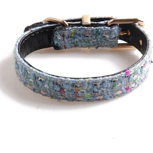 20PCS / LOT Pet Collar Small Fragrance Wind Series Dog Collar Tartan Dog Accessories