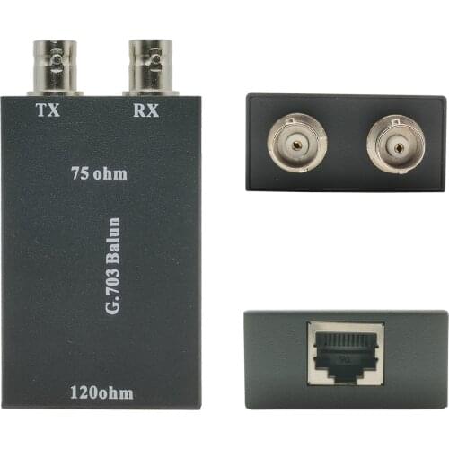 Premium BNC to RJ45 Media Converter Coax to Ethernet Video Balun Adapter ITU/CCITT G.703
