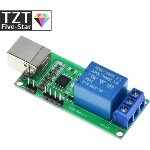 TZT Smart Electronics DC 5V USB Relay 1CH 1 Channel Programmable Computer Control For Smart Home Controller Relay Module Board