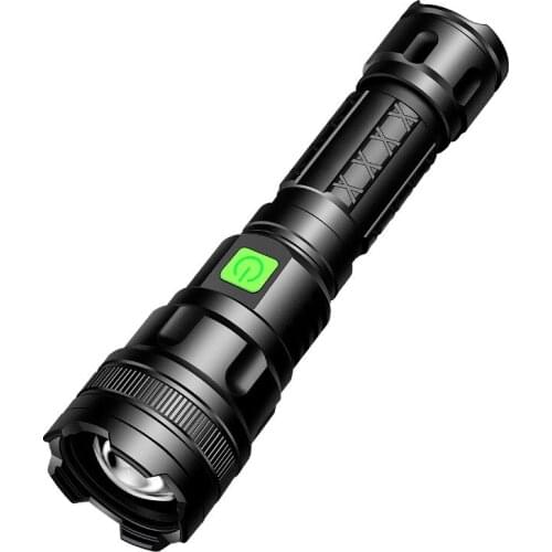 USB Rechargeable LED Flashlight With T6 LED Built-in 1200mAh Lithium Battery Waterproof Outdoor Camping Light Zoomable Torch