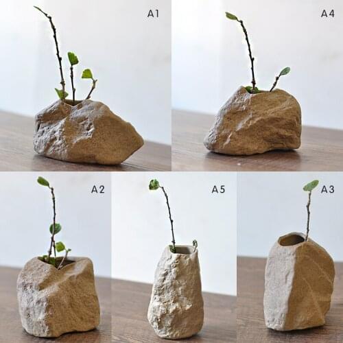 Vases Stone Vase Home Decoration Ornaments Crafts Ceramic Flower Vase Stone Vases for Home Decoration Room Decor кашпо
