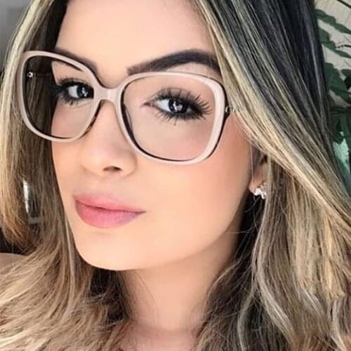 Veshion TR90 Cat Eye Glasses Frames Men Women Optical Fashion Computer Glasses