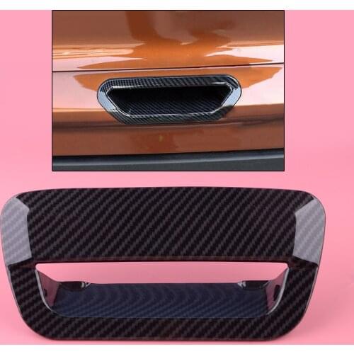 Rear Trunk Door Tail Gate Handle Bowl Cover Trim Plastic Carbon Fiber Style Fit For Jeep Grand Cherokee 2014-2017 2018 2019 2020