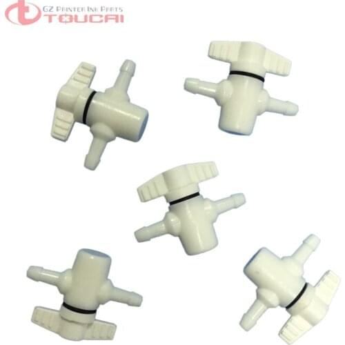 10pcs/ lot two way ink tube printing machine Ink supply system ink hose connector valve 3-5mm