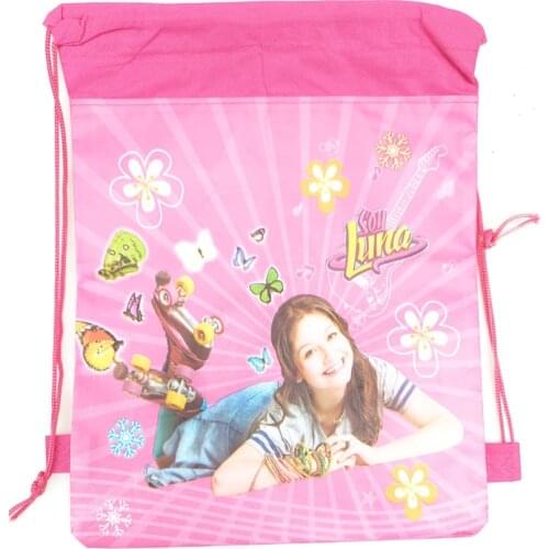 12pcs/lot Kids Favors Mochila Non-woven Fabrics Baby Shower Decorations Drawstring Gifts Bags Birthday Party Soy Luna Theme