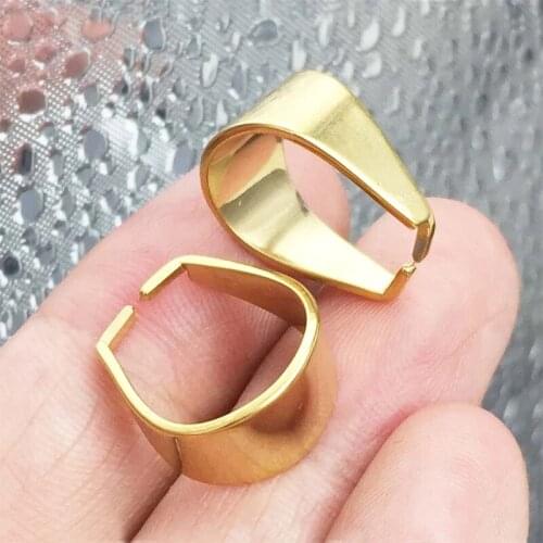 20pcs/lot thick Gold/Silver Tone Stainless Steel Pinch Clips Bail Connectors 13mmx7mm DIY Jewelry Accessories Marketing
