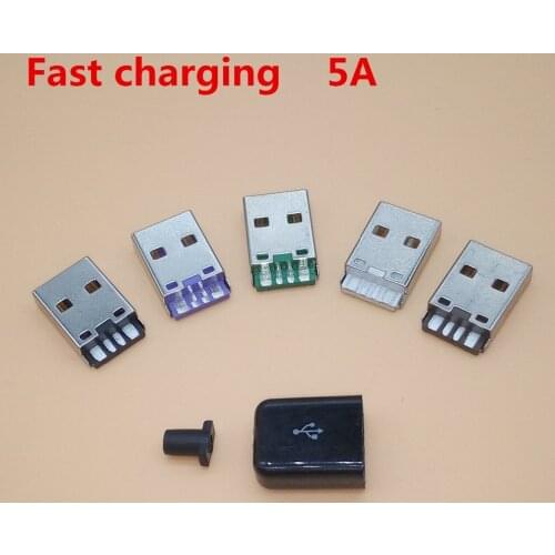 5set/lot 5A 2.0 USB male plug Fast charging Big Electric Current A male usb connector