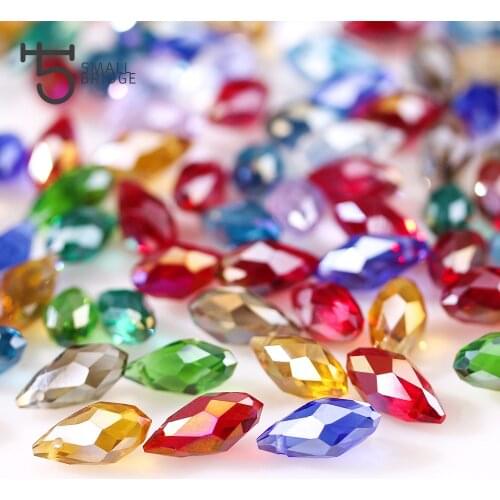 6*12 Mm Austria Mix Color Ab Teardrop Glass Beads For Jewelry Making Diy Craft Briolette Faceted Crystal Beads Z002
