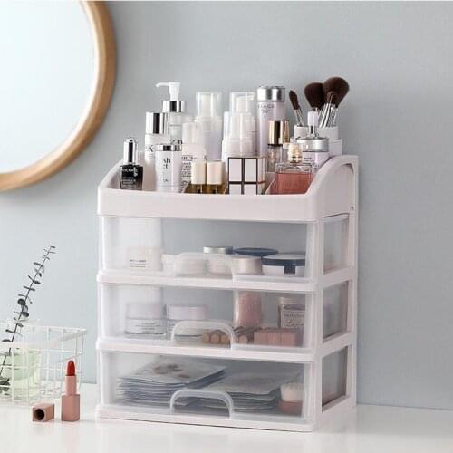 Drawer Type Household Dustproof Storage Box Cosmetics Storage Box Desktop Multi-Layer Transparent Sorting Shelf Storage Box