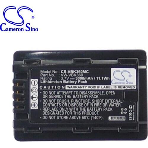 CameronSino for PANASONIC HC-V10 HC-V100 HC-V100M HC-V500 HC-V500M HC-V700 HC-V700M HDC-HS60K HDC-SD40 VW-VBK360 battery