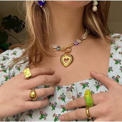 Bohemian Love Flower Natural Love Pearl Fashion Clavicle Chain French Necklace