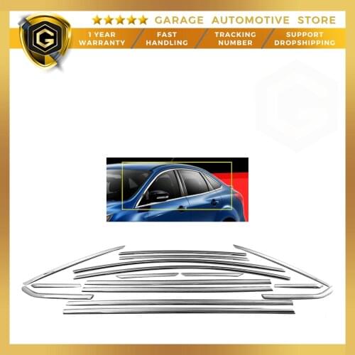 For Ford Focus 3 SD Stainless Steel Chrome Glass Frame 16 Piece 2011-2018 Fast Shipping